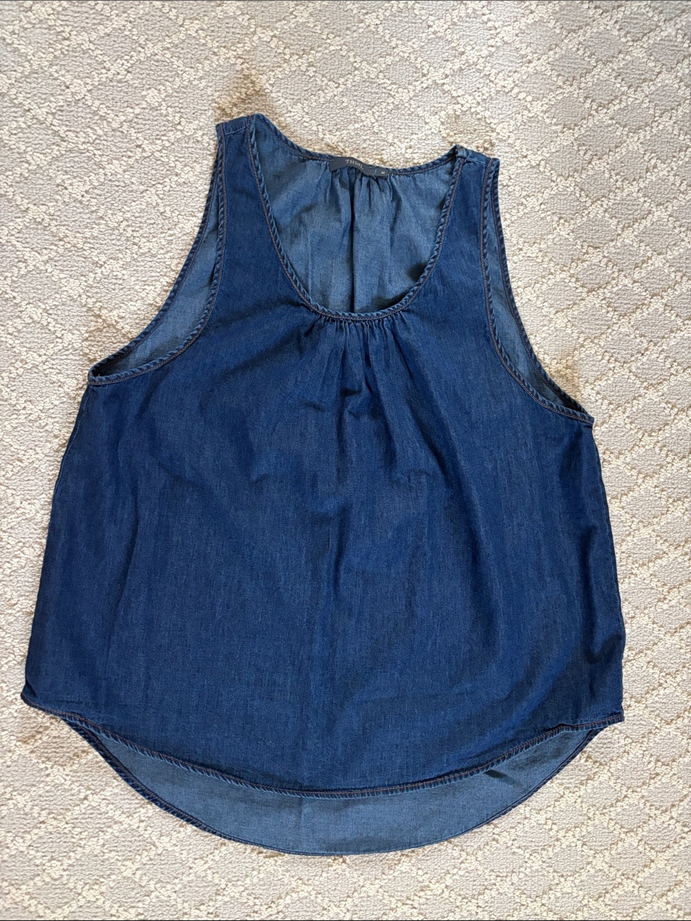 THML Dark Blue Denim Scoop Neck Tank